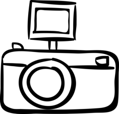 Camera With Flash Svg Line Art, Free Vectors File